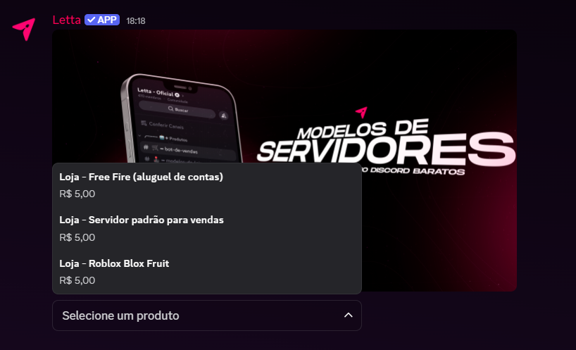 Print de um catálogo de produtos